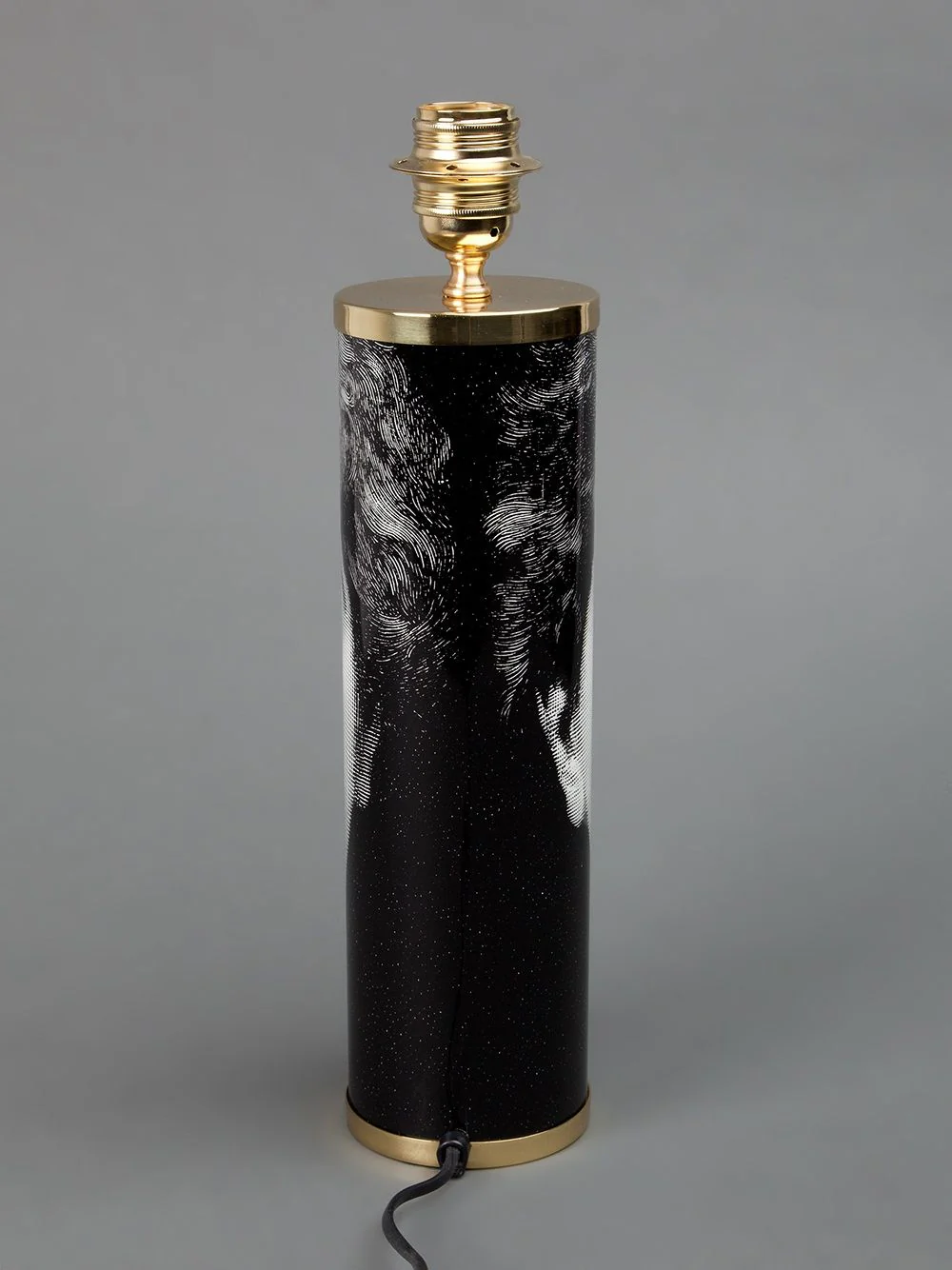Fornasetti Cylindrical Lamp Base Viso Black/White - Image 3