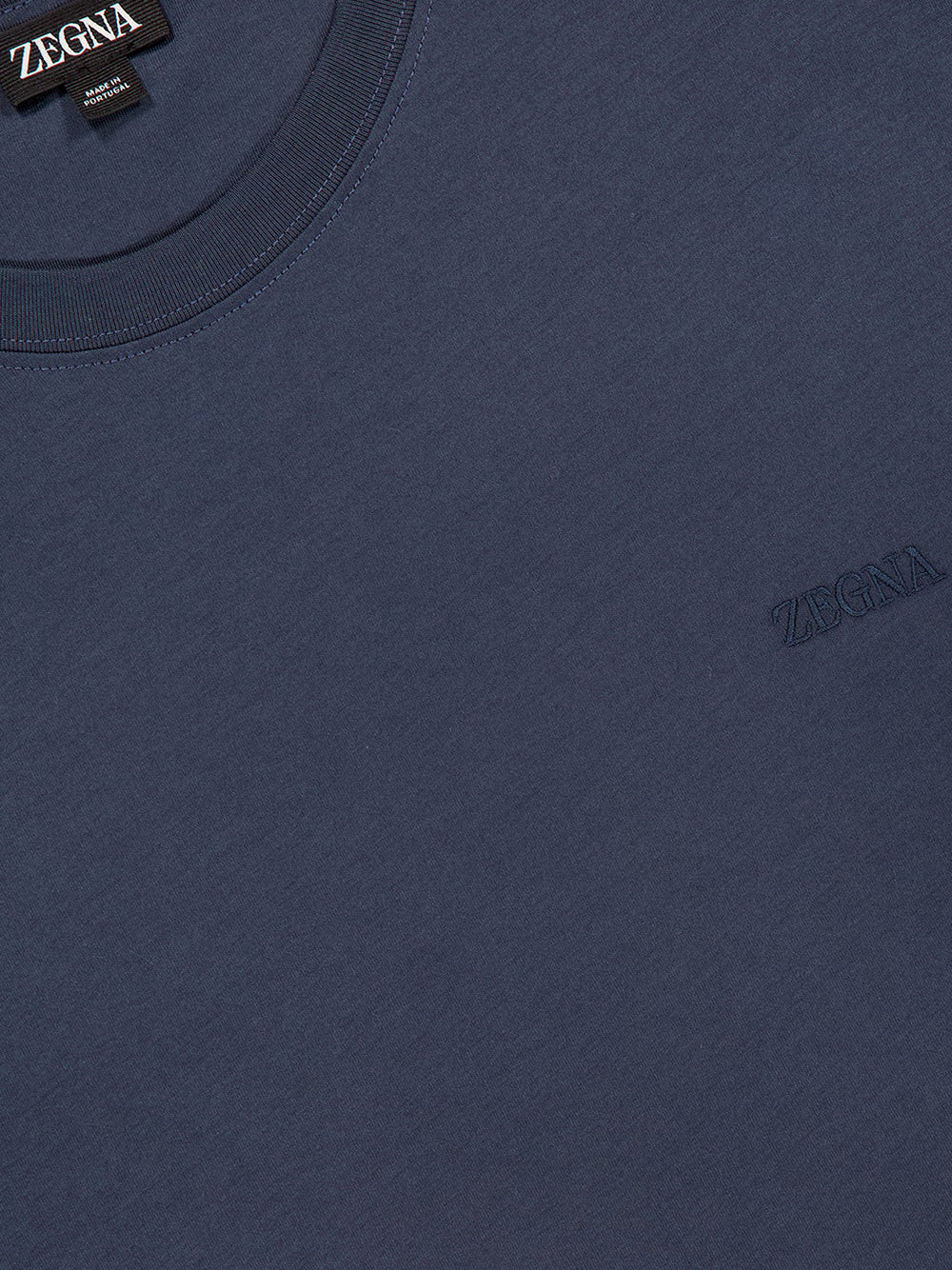 Zegna logo t-shirt Navy - Image 4