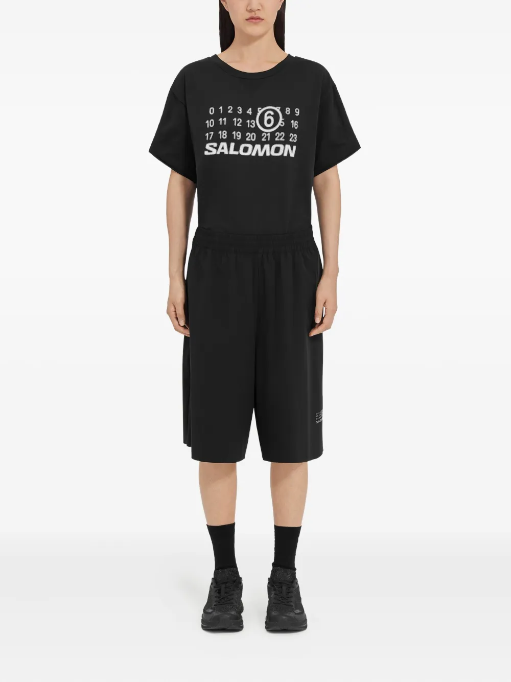 MM6 & Salomon Wide Jersey Short Black - Image 3