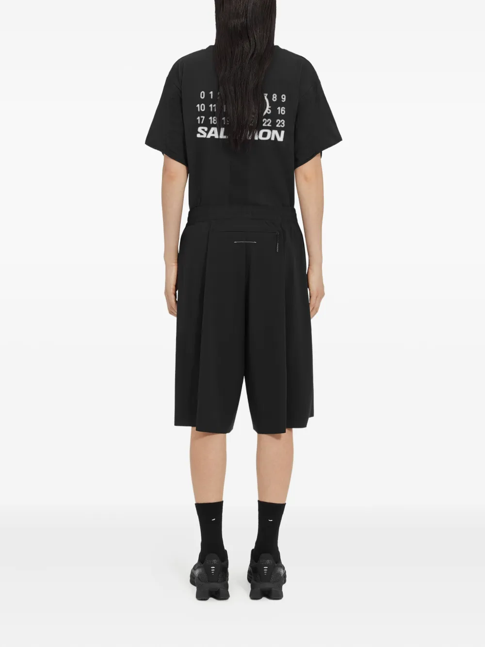 MM6 & Salomon Wide Jersey Short Black - Image 5