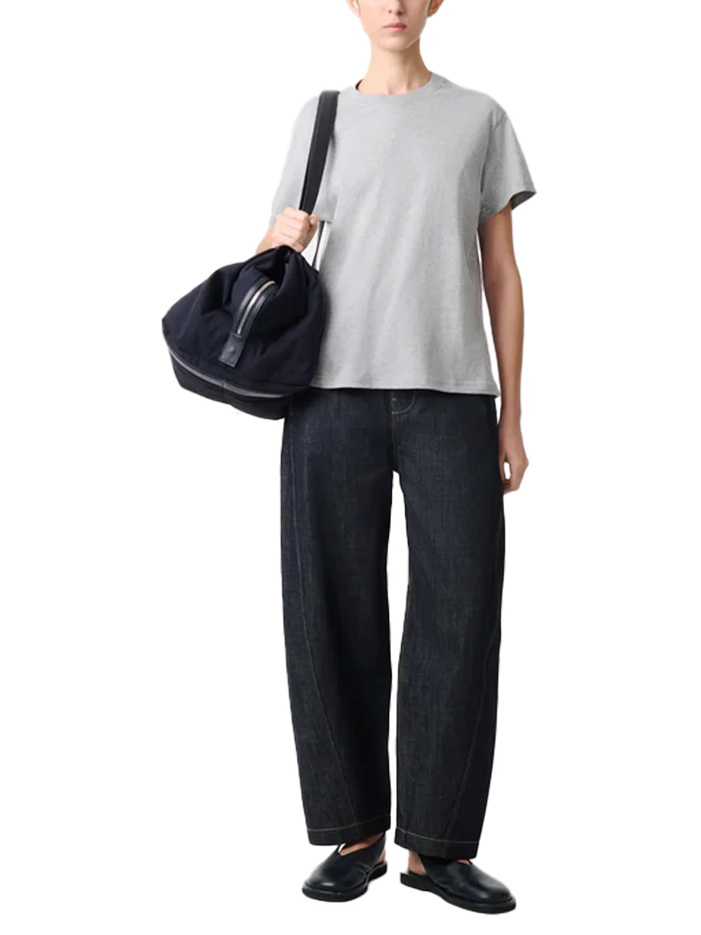 Studio Nicholson marine T-Shirt Grey Marl - Image 3