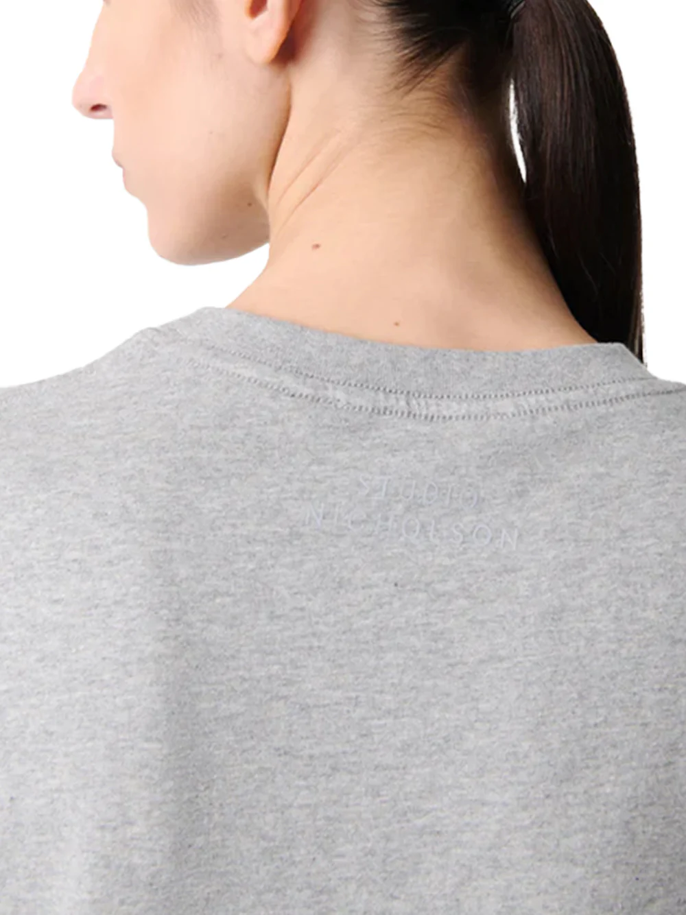 Studio Nicholson marine T-Shirt Grey Marl - Image 6