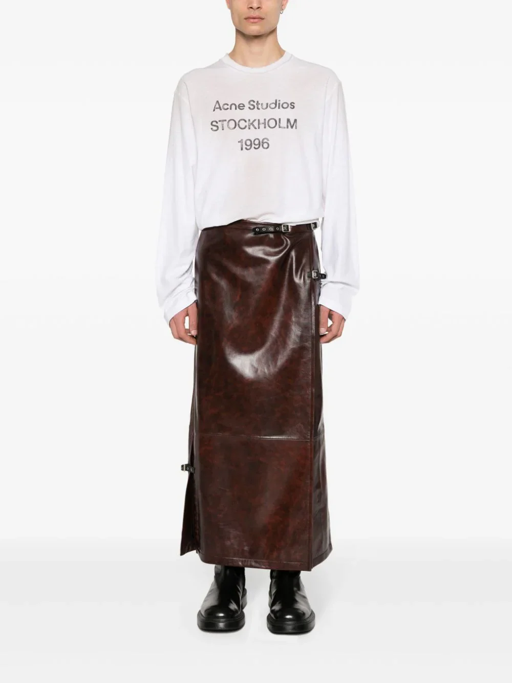 Acne Studios Unisex T-shirt Dusty White - Image 3