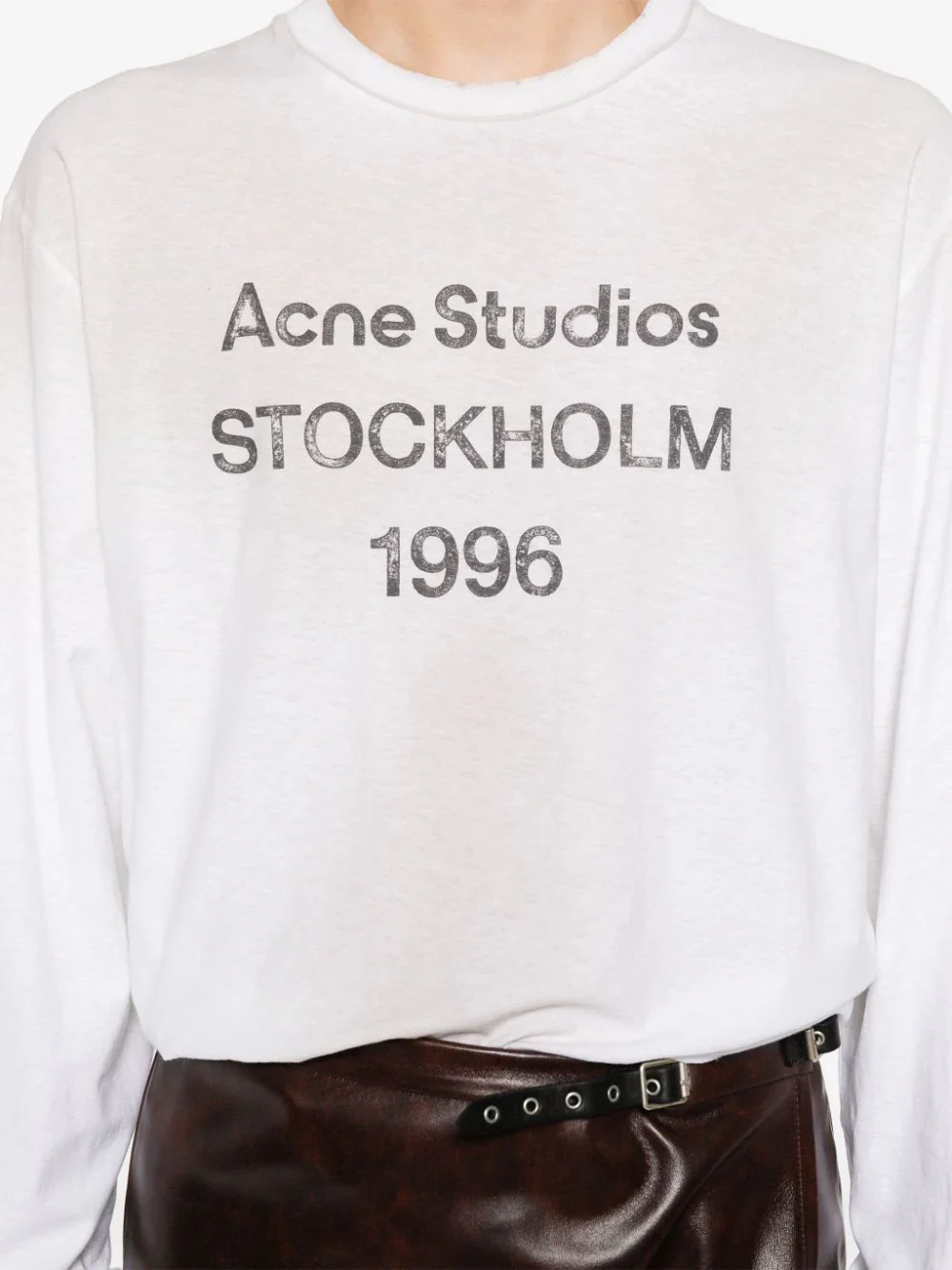 Acne Studios Unisex T-shirt Dusty White - Image 5