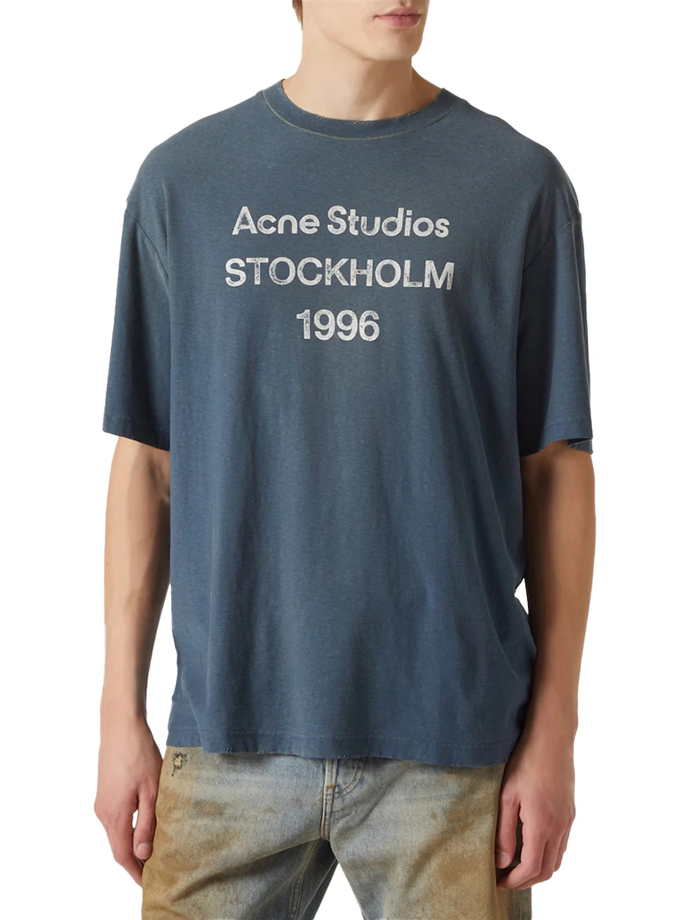 Acne Studios Unisex 1996 Logo T-Shirt Deep Blue - Image 3