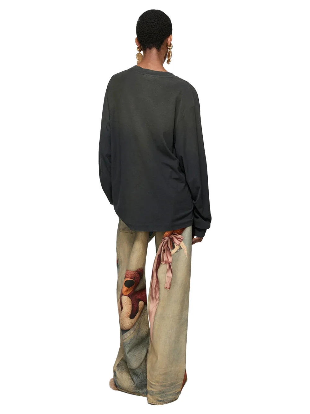 Acne Studios Unisex 1996 Logo T-Shirt Faded Black - Image 5