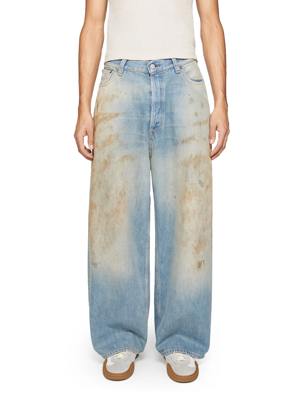 Acne Studios Women 2023 Loose Fit Jeans Mid Blue - Image 4