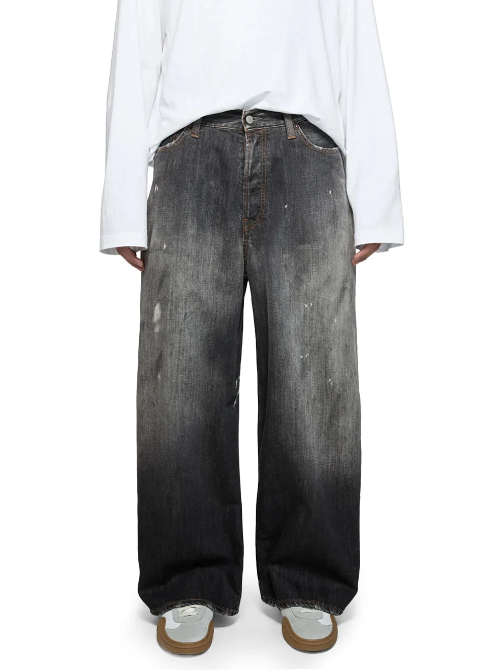 Acne Studios Unisex 2023 U Super Baggy Jeans Black - Image 4