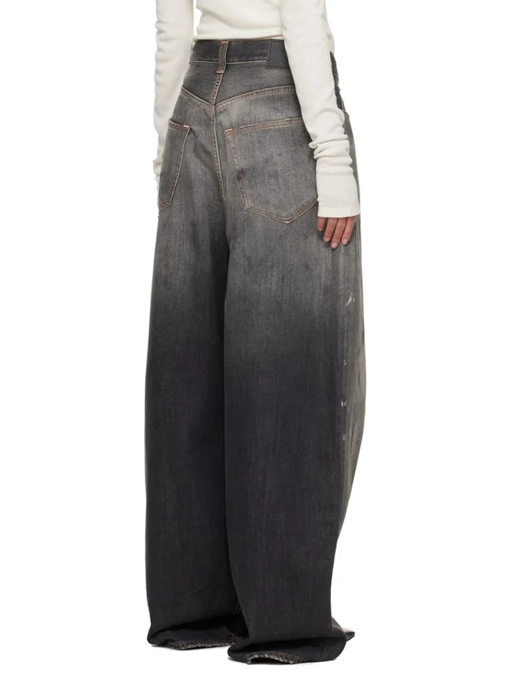 Acne Studios Unisex 2023 U Super Baggy Jeans Black - Image 7