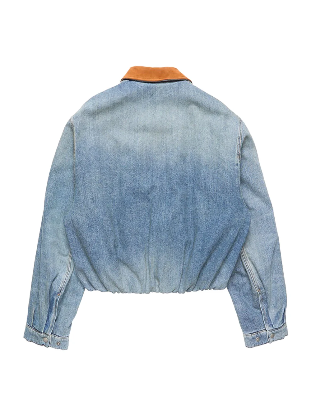 Acne Studios Women Denim Bomber Jacket Mid Blue - Image 2