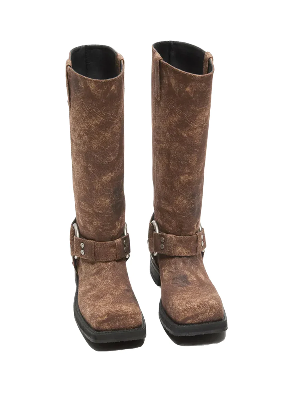 Acne Studios Women Denim Boots Rust Brown - Image 3