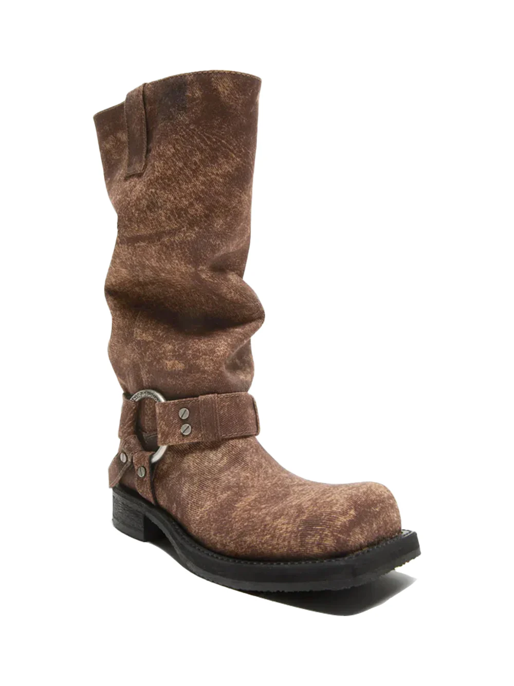Acne Studios Women Denim Boots Rust Brown - Image 4