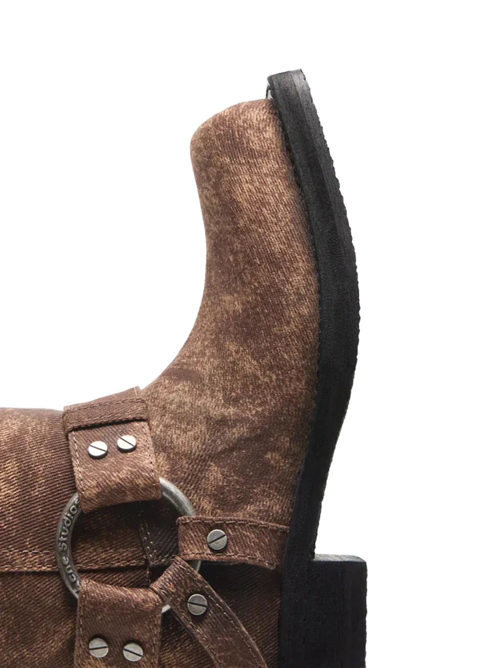 Acne Studios Women Denim Boots Rust Brown - Image 5