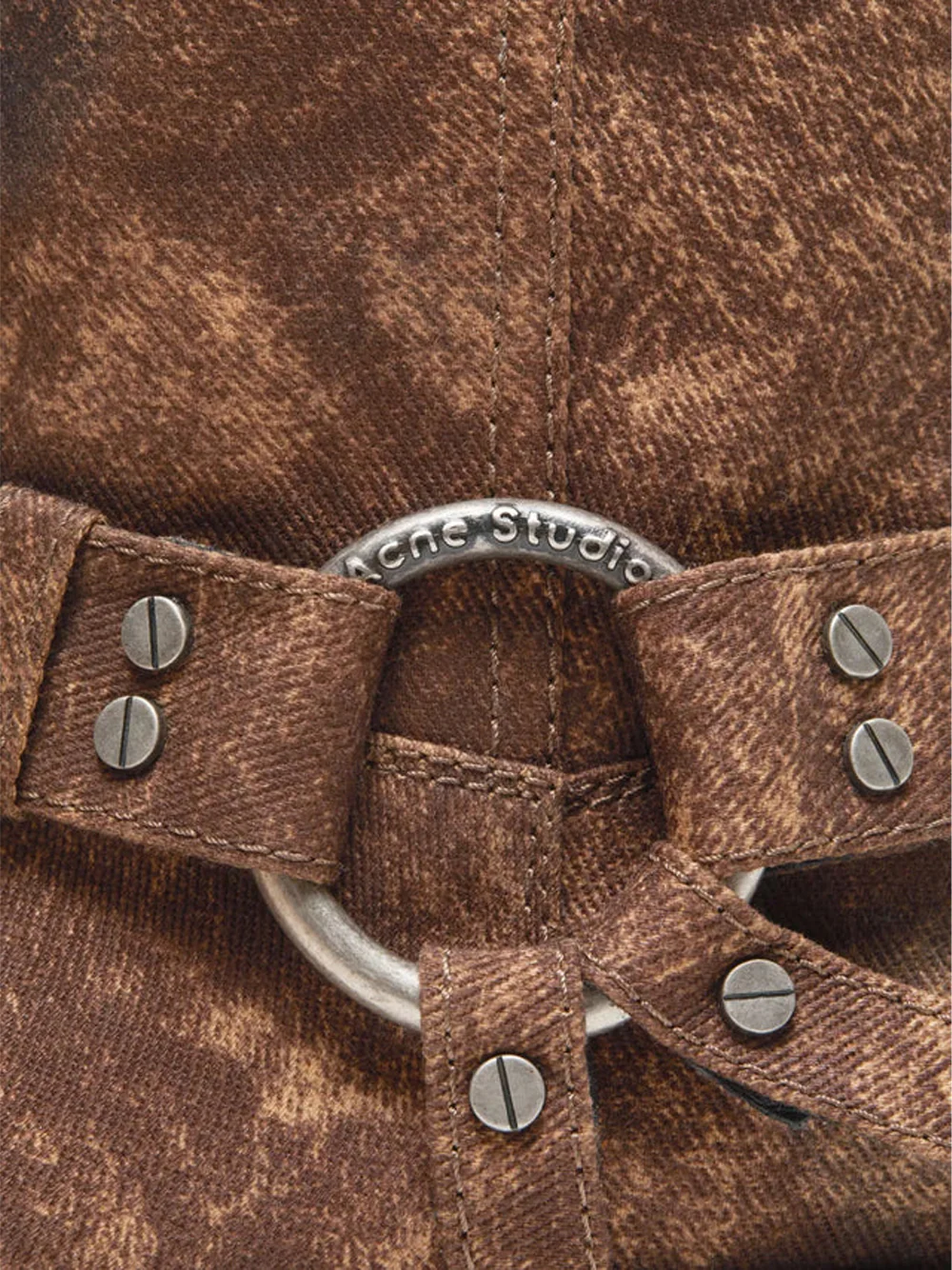 Acne Studios Women Denim Boots Rust Brown - Image 8