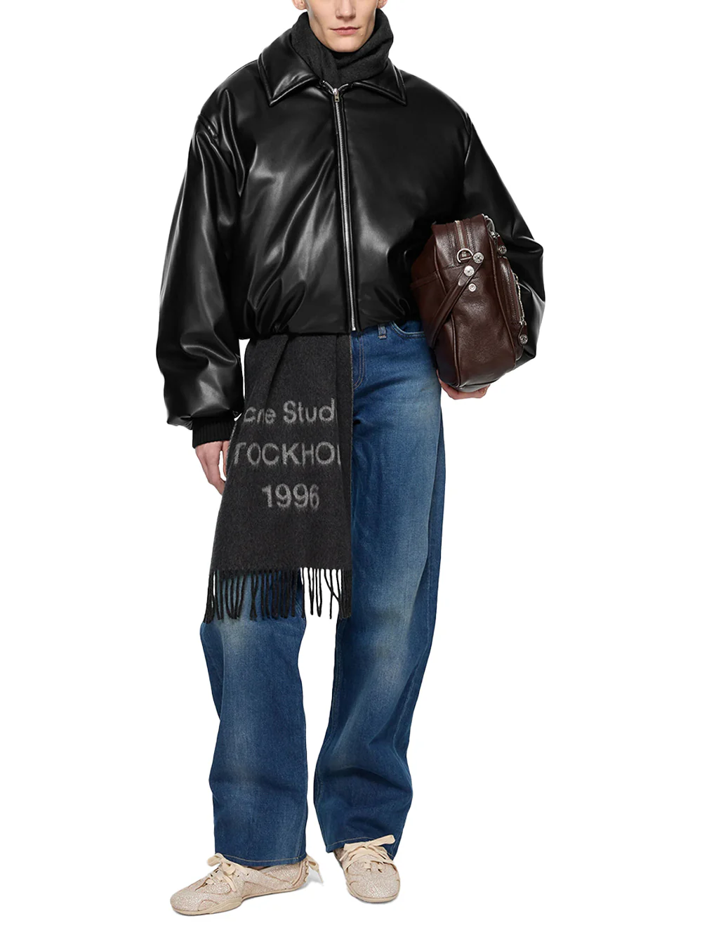 Acne Studios Women Faux Leather jacket Black - Image 3