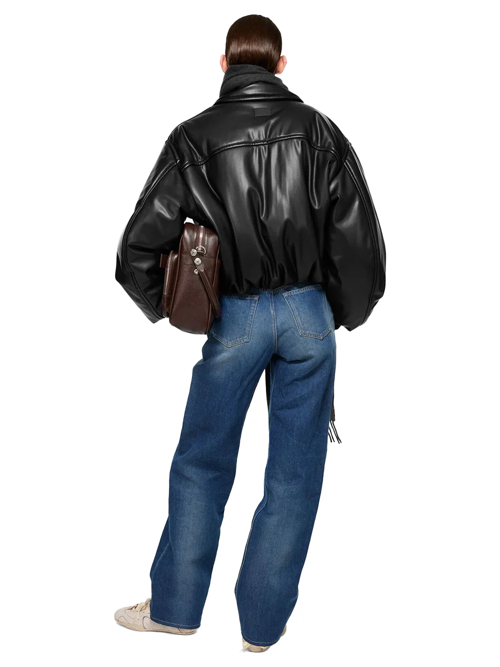 Acne Studios Women Faux Leather jacket Black - Image 4