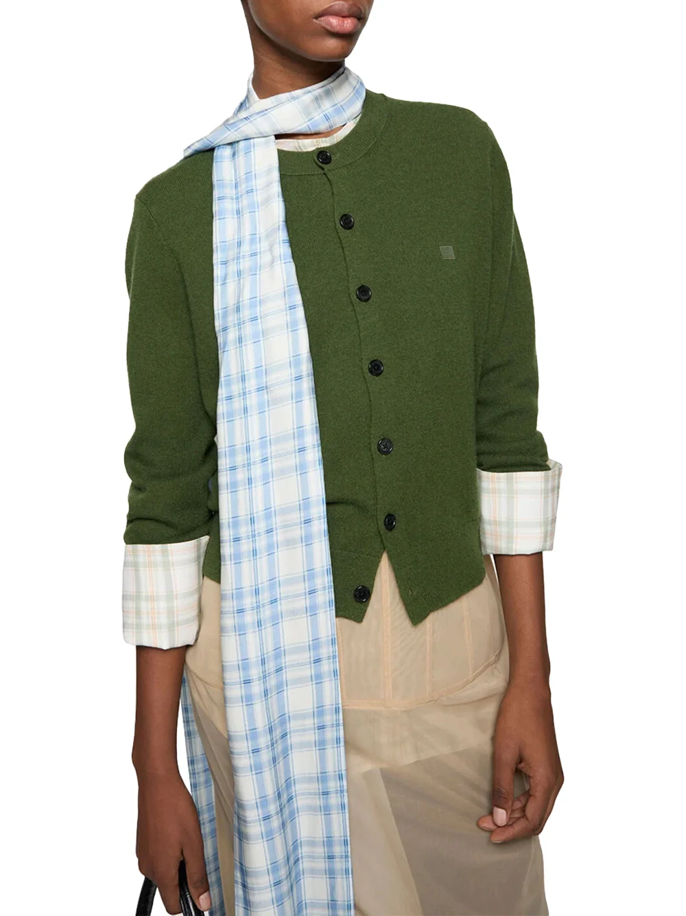Acne Studios Women Fitted Cardigan Bottle Green - Image 4