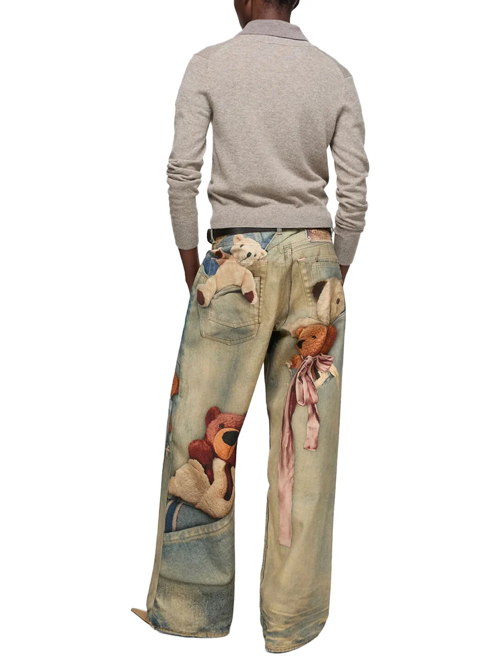 Acne Studios Women Fitted Cardigan Greige Melange - Image 3
