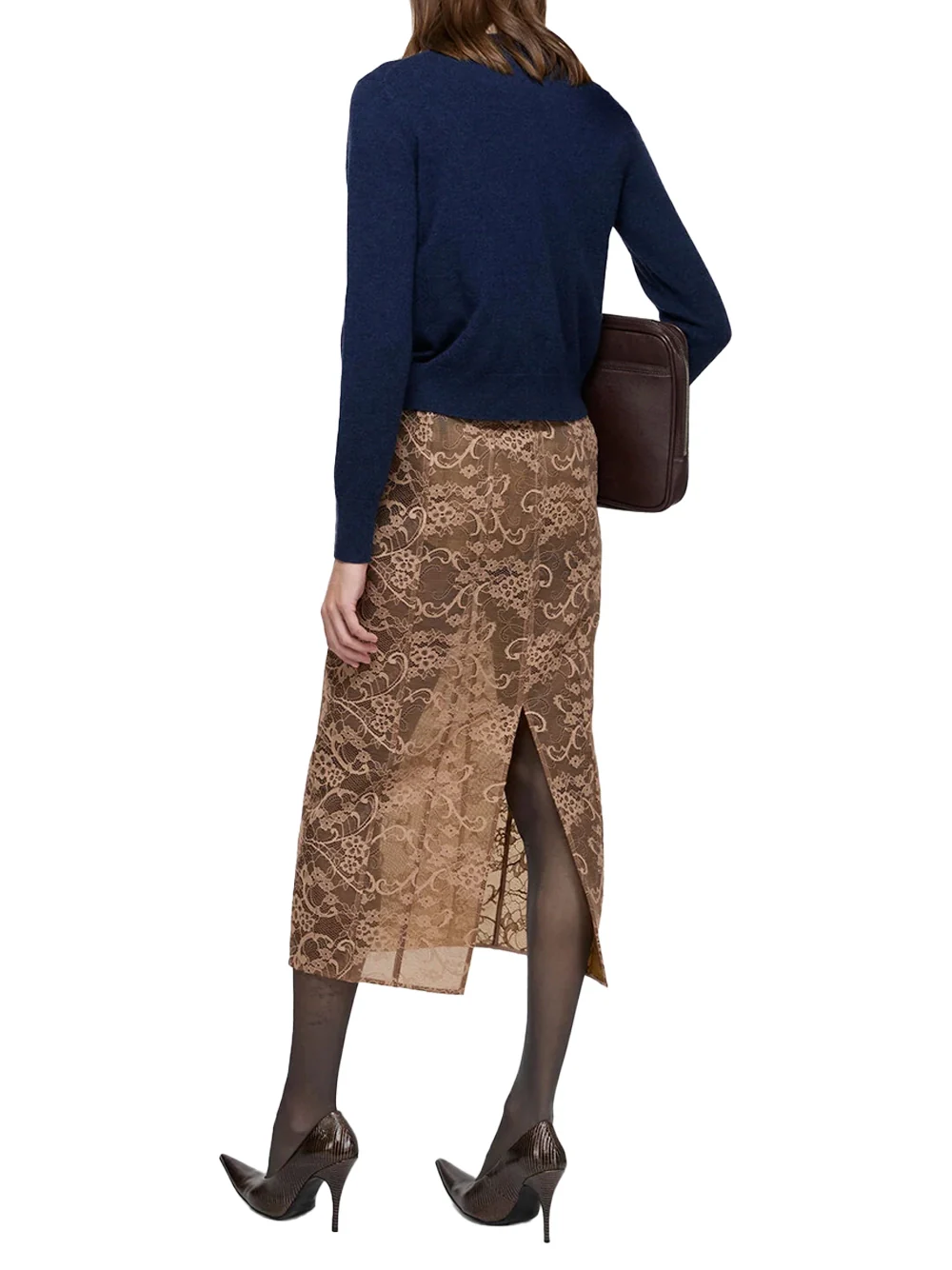 Acne Studios Women Fitted Cardigan Navy Melange - Image 5