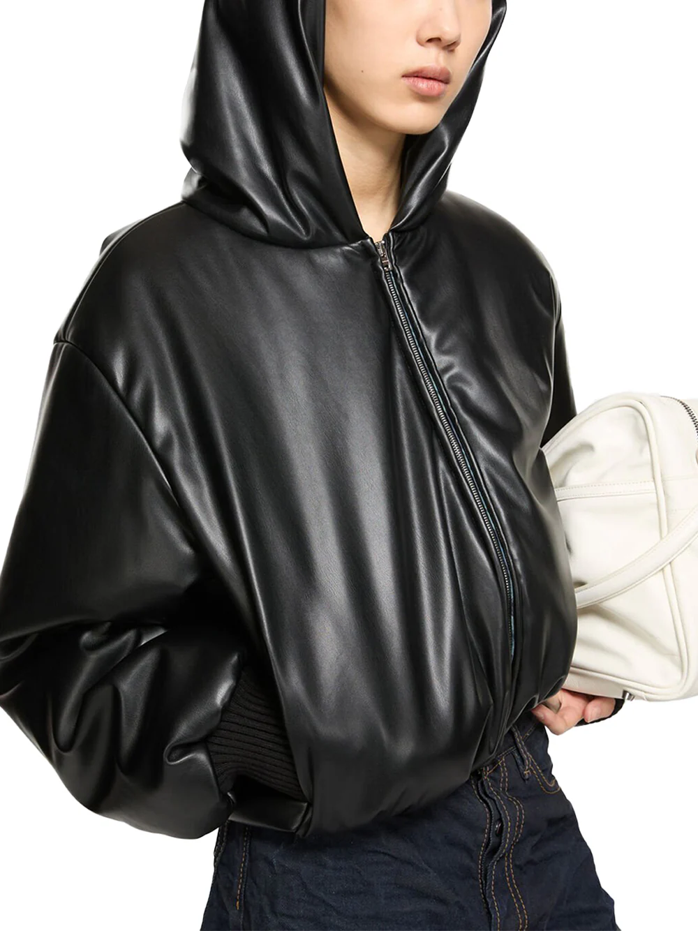 Acne Studios Women Hooded Faux Jacket Black - Image 5