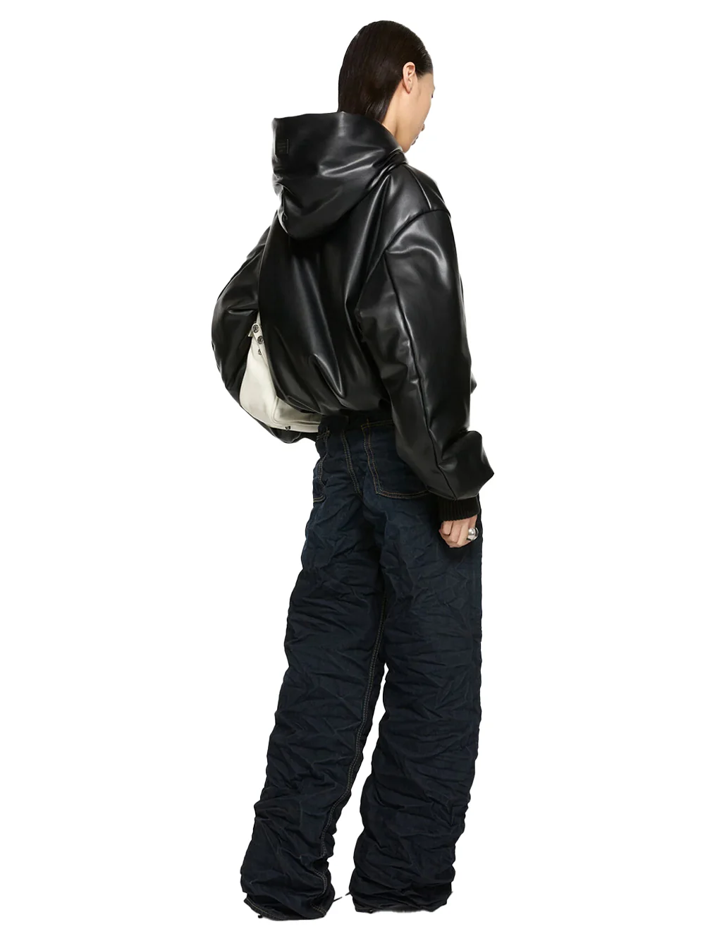 Acne Studios Women Hooded Faux Jacket Black - Image 6