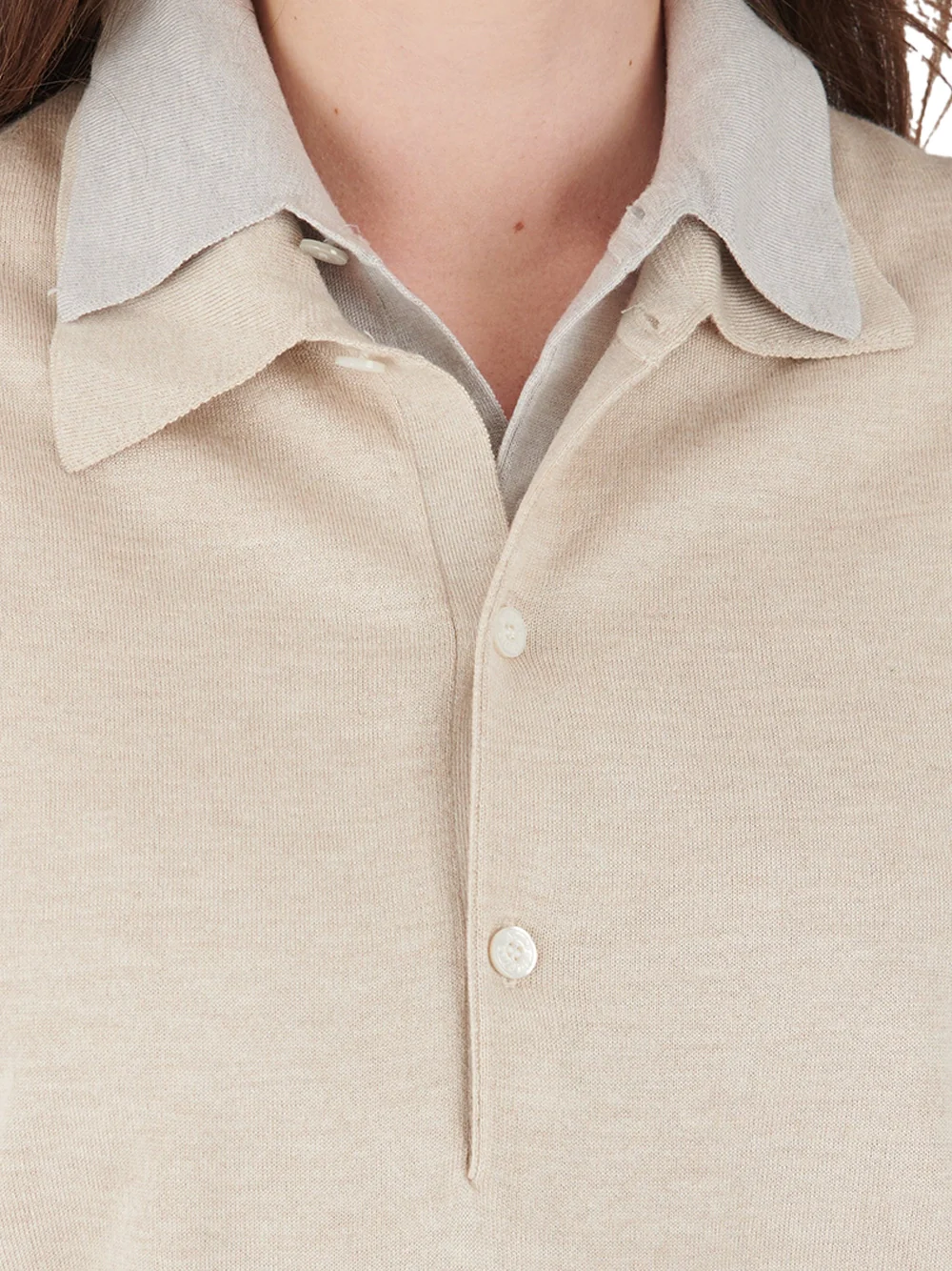 Acne Studios Women Layered Jumper Beige Grey - Image 5
