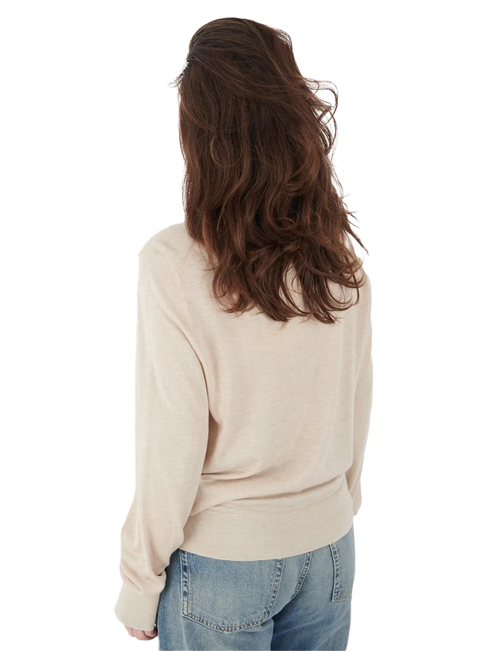 Acne Studios Women Layered Jumper Beige Grey - Image 6