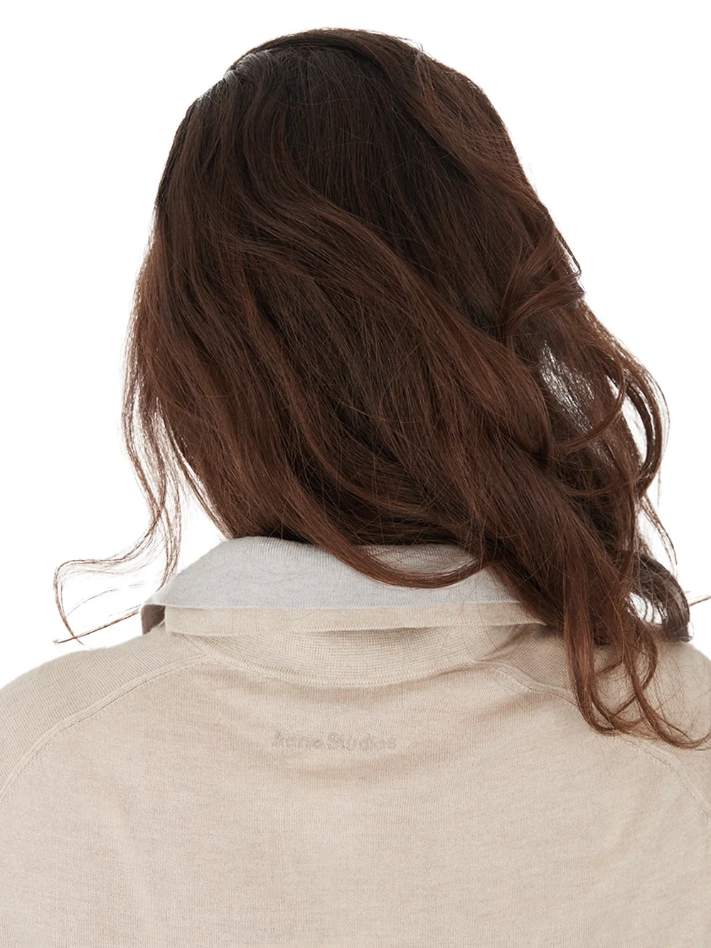 Acne Studios Women Layered Jumper Beige Grey - Image 7