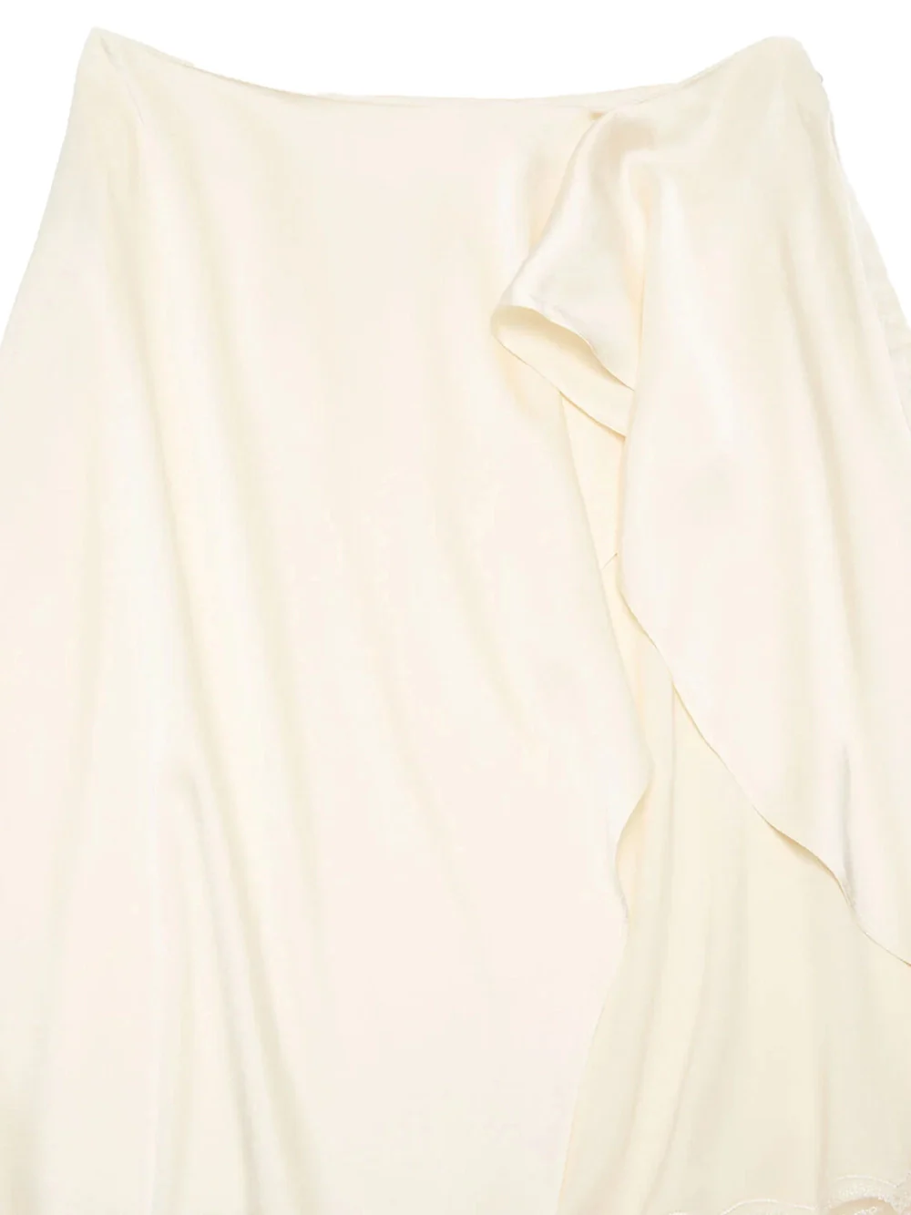 Acne Studios Layered Satin Skirt Cream White - Image 3