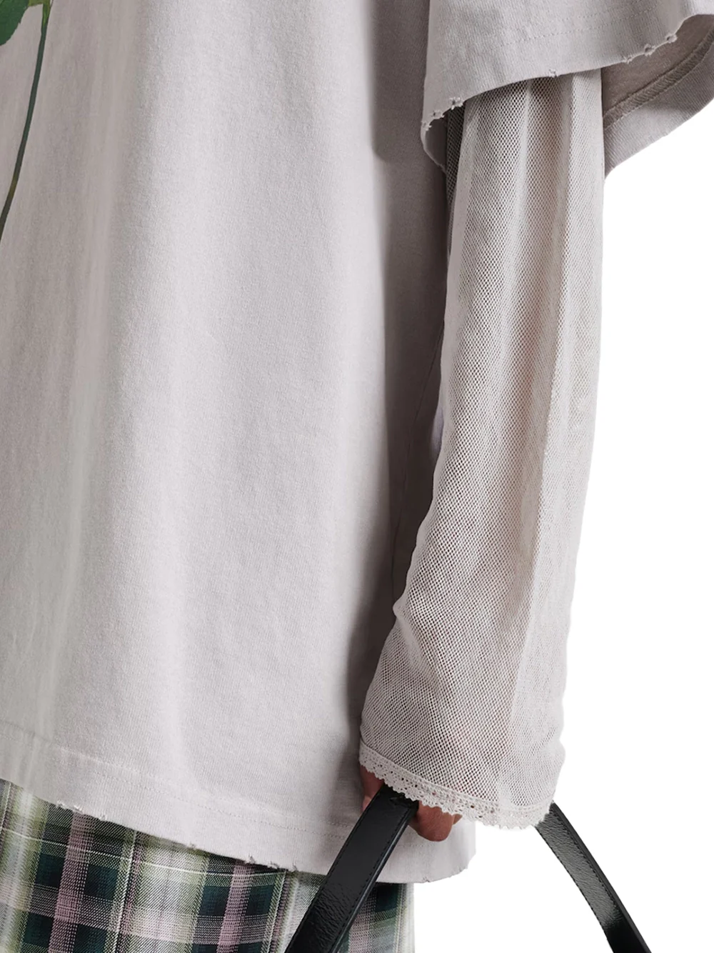 Acne Studios Women Layered T-Shirt Light Grey - Image 5