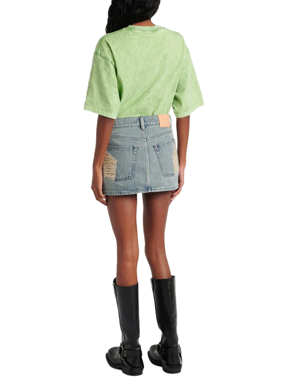 Acne Studios Women Macaria Denim Mini Skirt Blue - Image 4