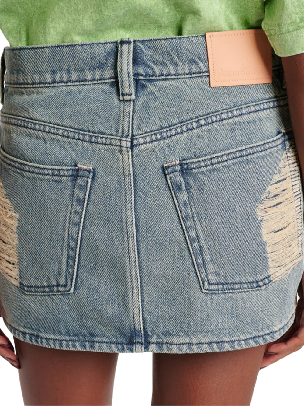 Acne Studios Women Macaria Denim Mini Skirt Blue - Image 6