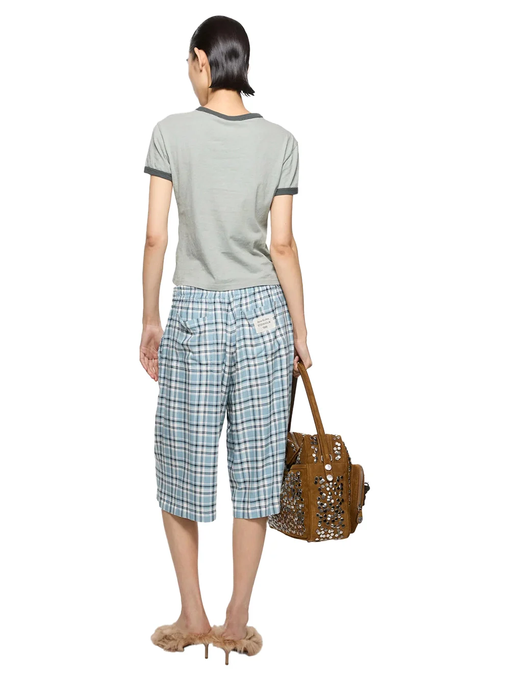 Acne Studios Women Graphic Rose T-Shirt Grey Red - Image 6