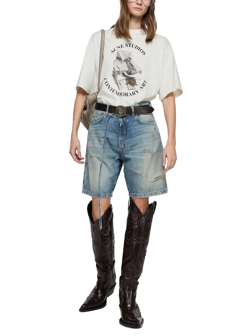 Acne Studios Women Printed T-Shirt Off-white - Image 3