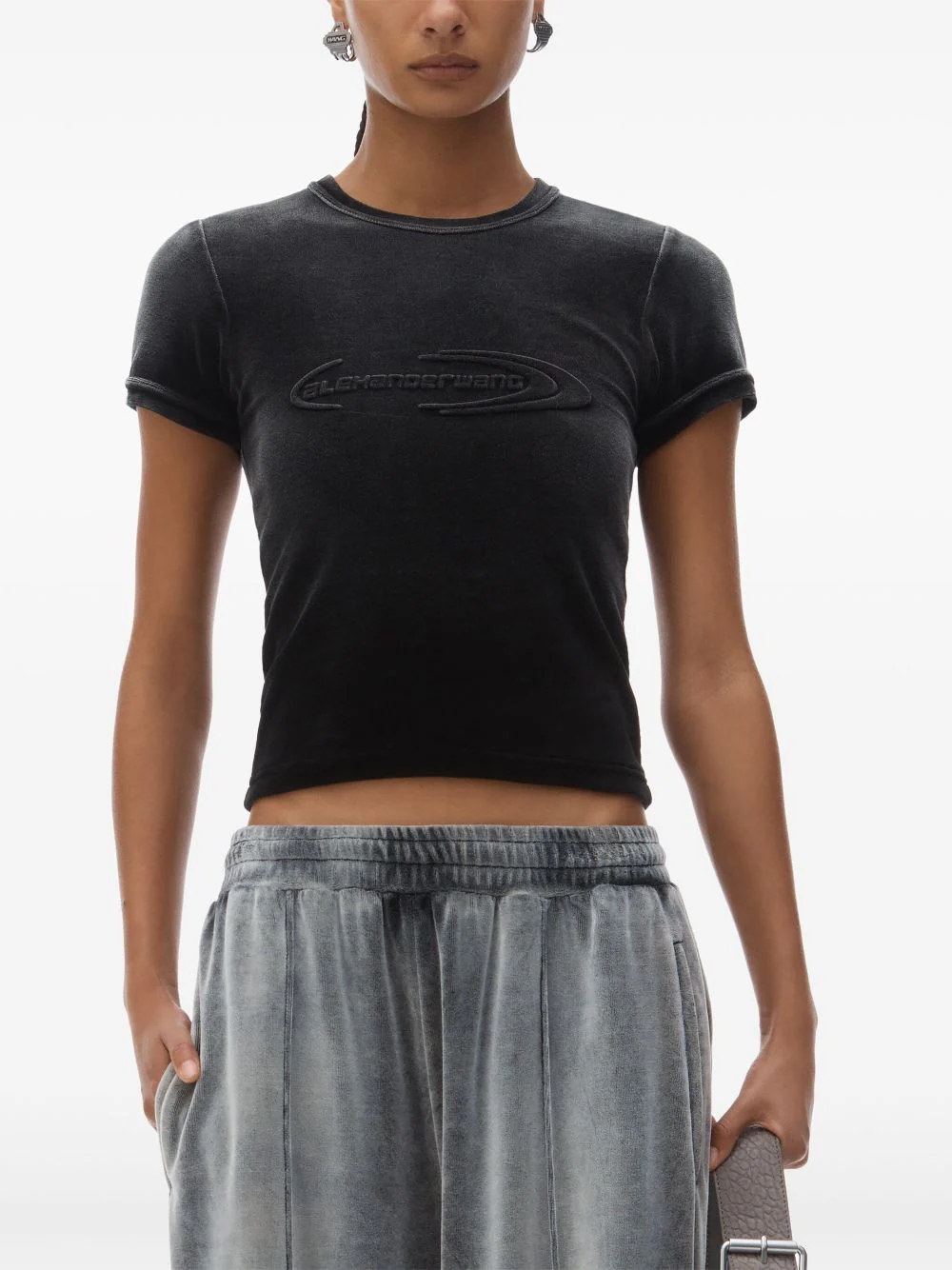 Alexander Wang Baby T-Shirt Washed Nickel - Image 3