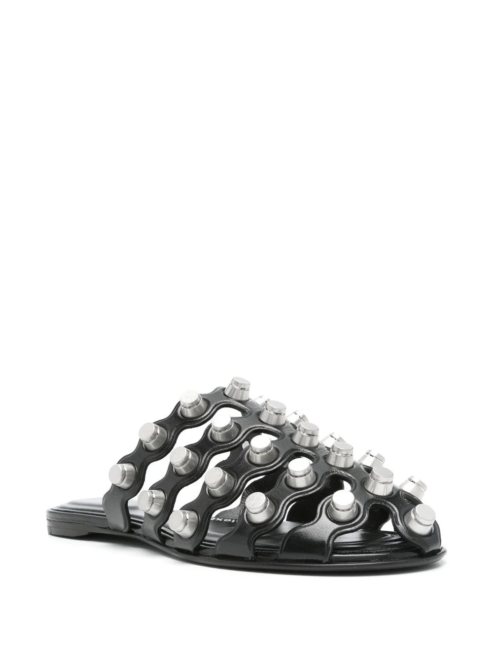 Alexander Wang Rexa Cage Sliders Black - Image 3