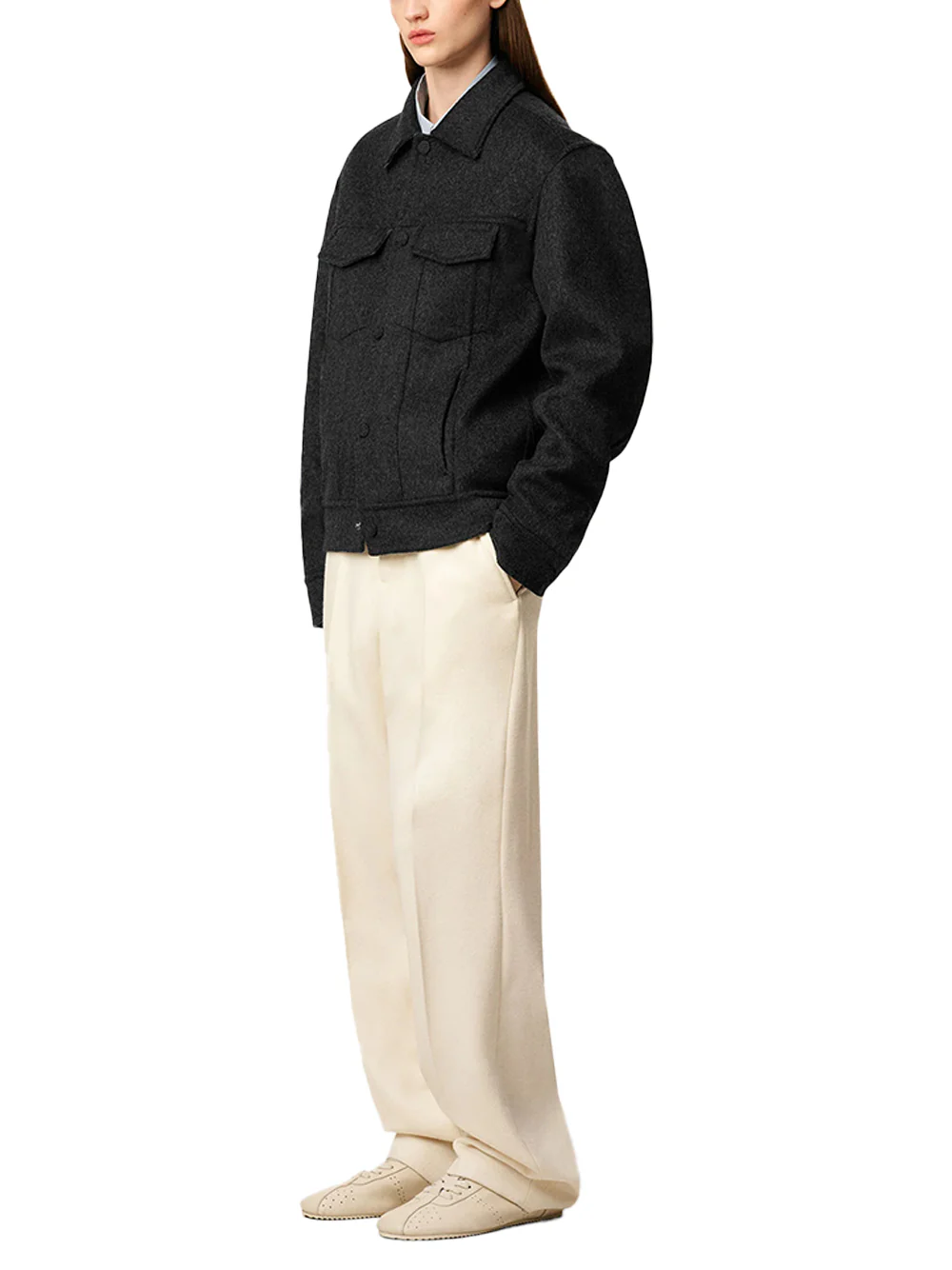 Ami Paris trucker jacket Anthracite - Image 6