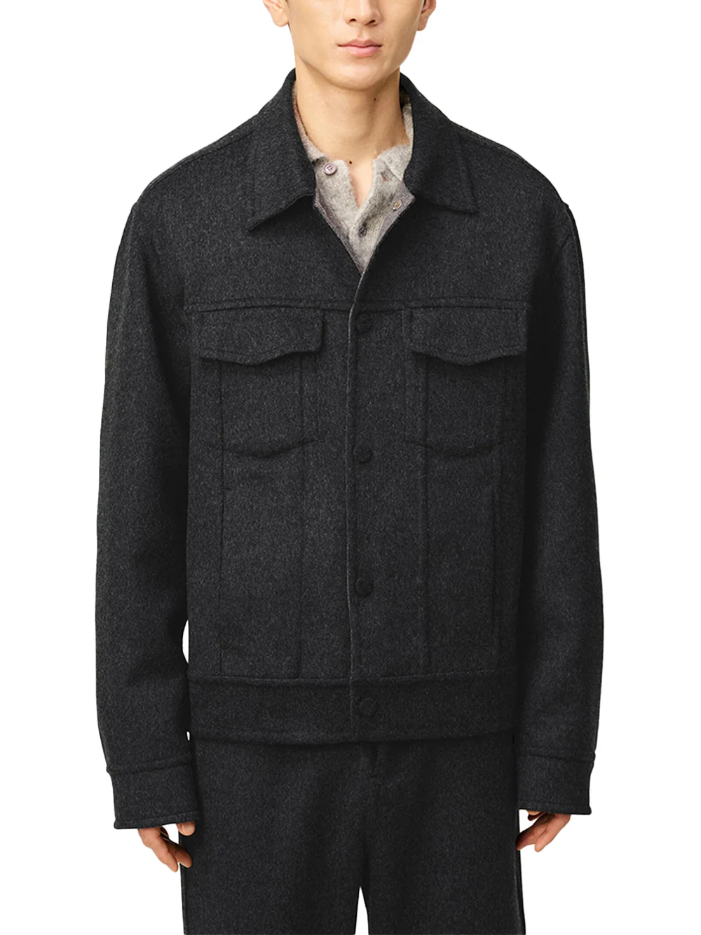 Ami Paris trucker jacket Anthracite - Image 8