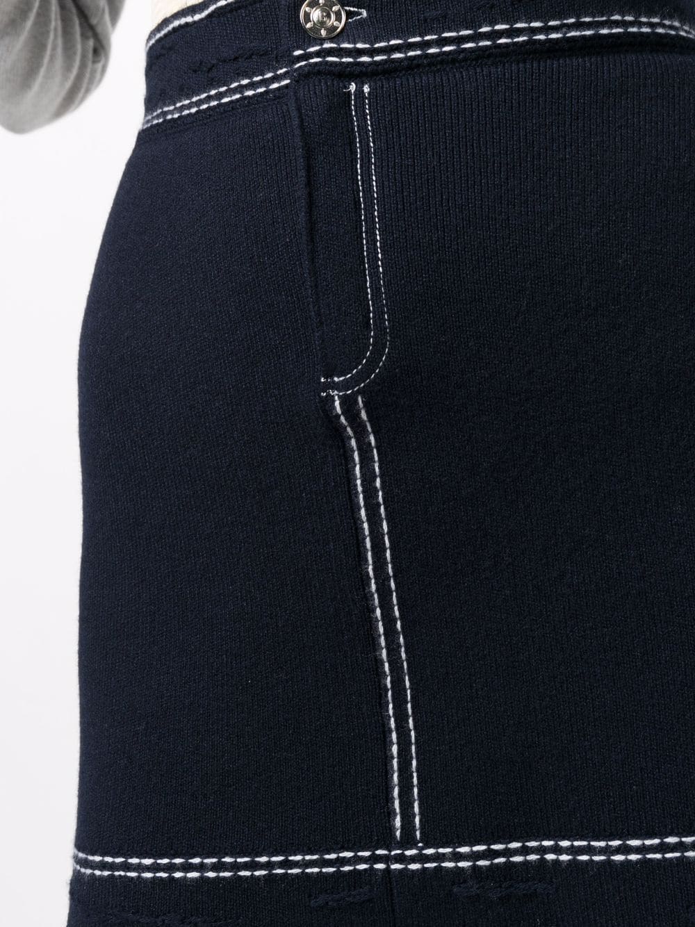 BARRIE contrast-stitching denim mini skirt - Image 5