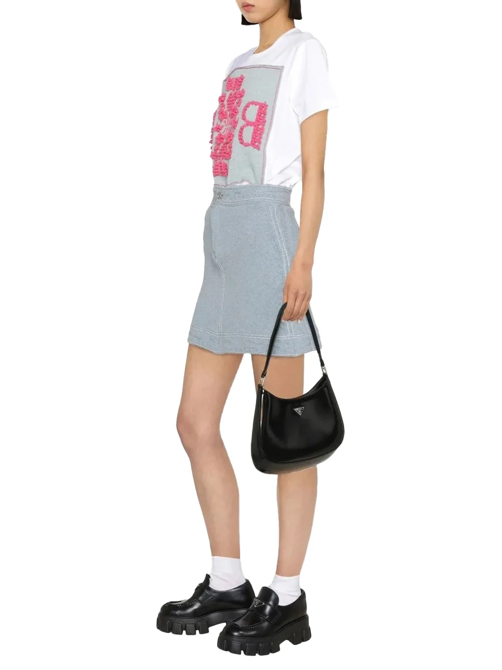 BARRIE Denim Mini Skirt Light Denim - Image 3