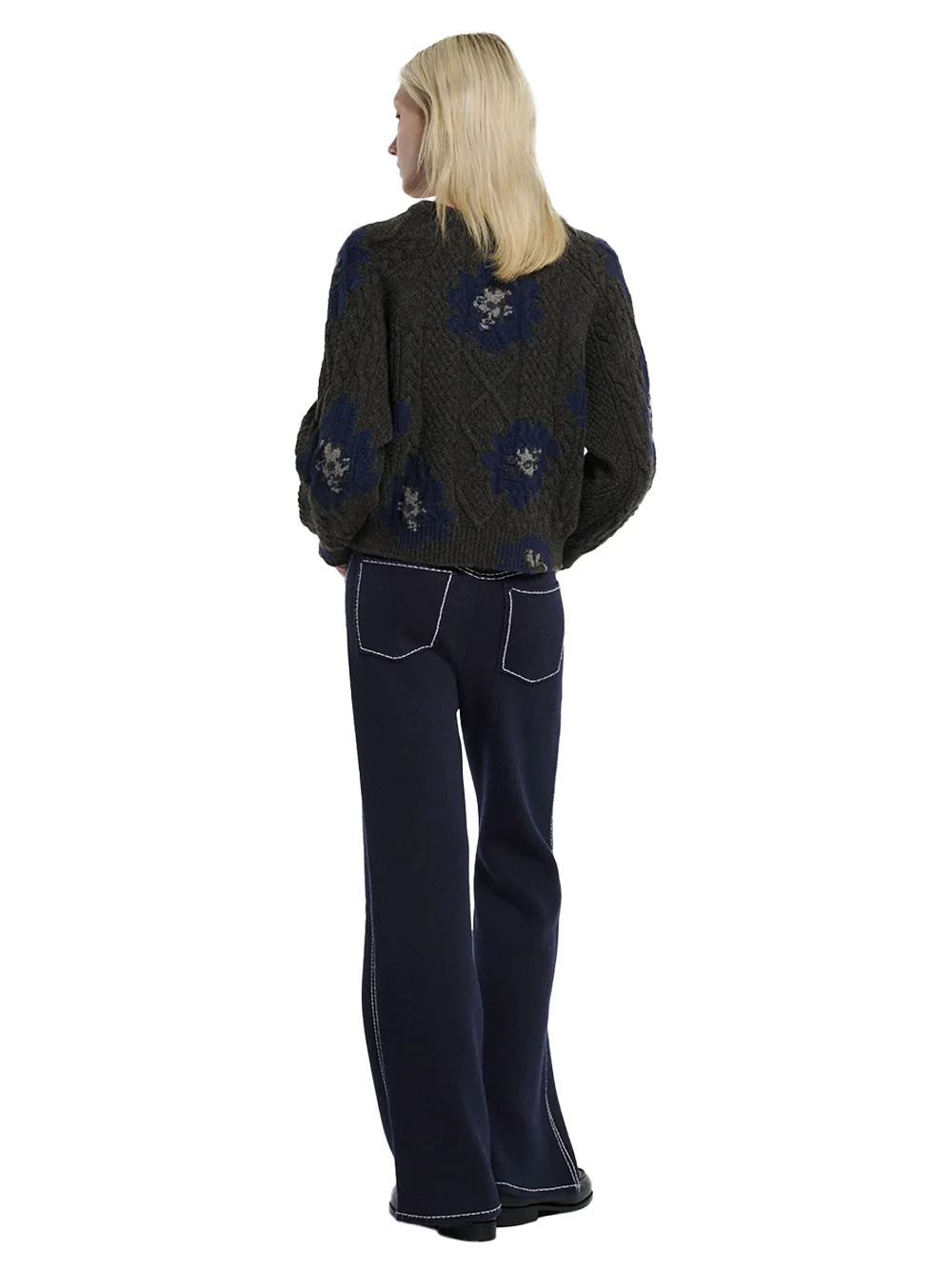 Barrie floral jumper Charcoal - Image 5