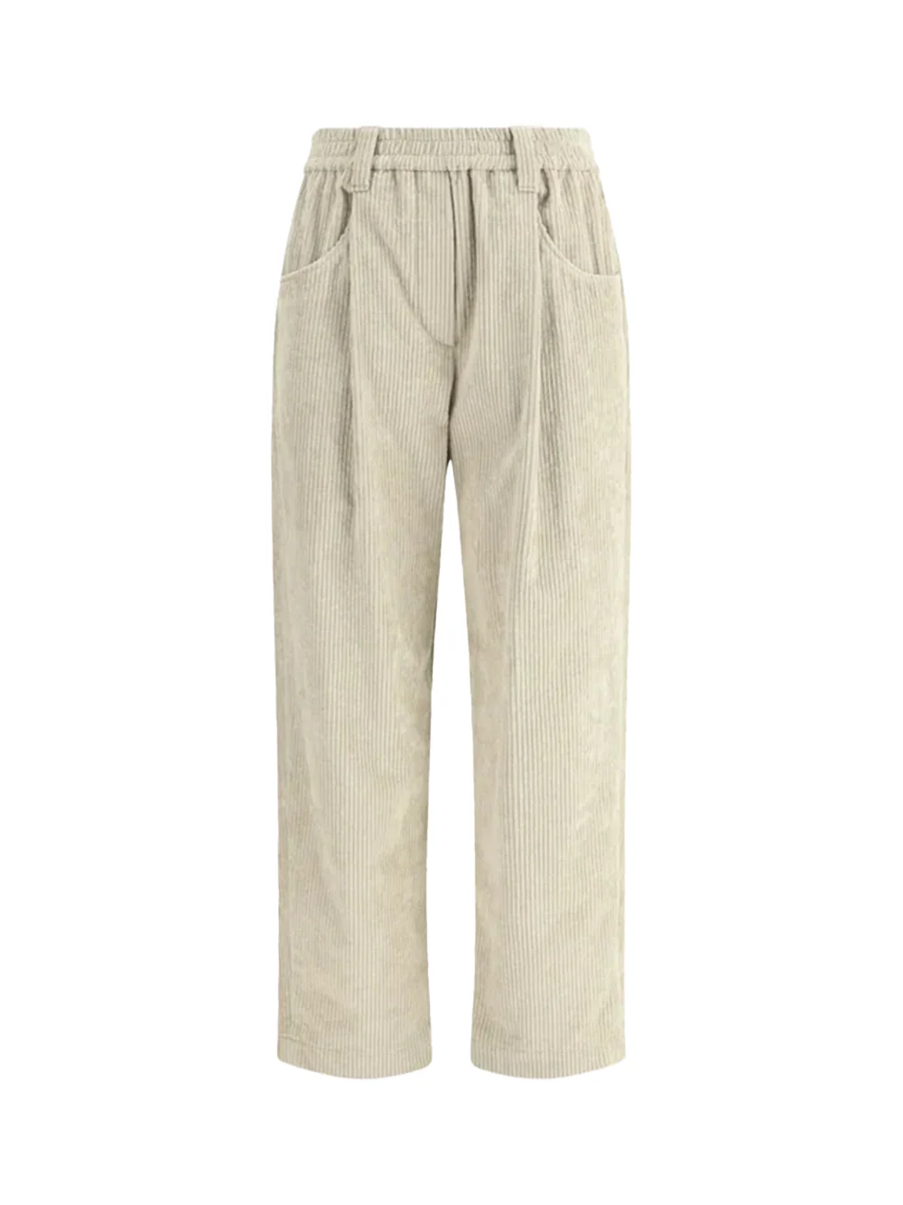 Brunello Cucinelli Women corduroy trousers Cool beige - Image 2