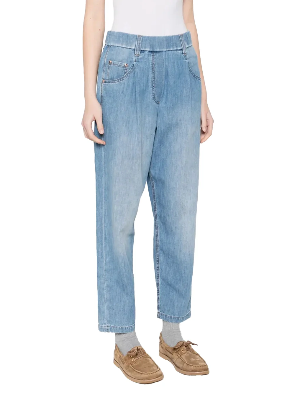 Brunello Cucinelli Five-Pocket Trousers L. Blue - Image 3