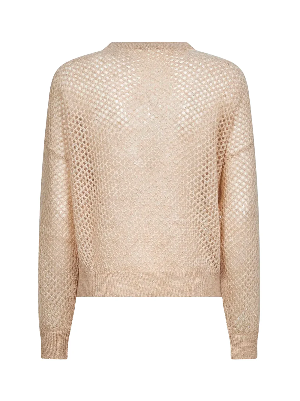 Brunello Cucinelli Women mesh open-knit sweater Seashell - Image 2
