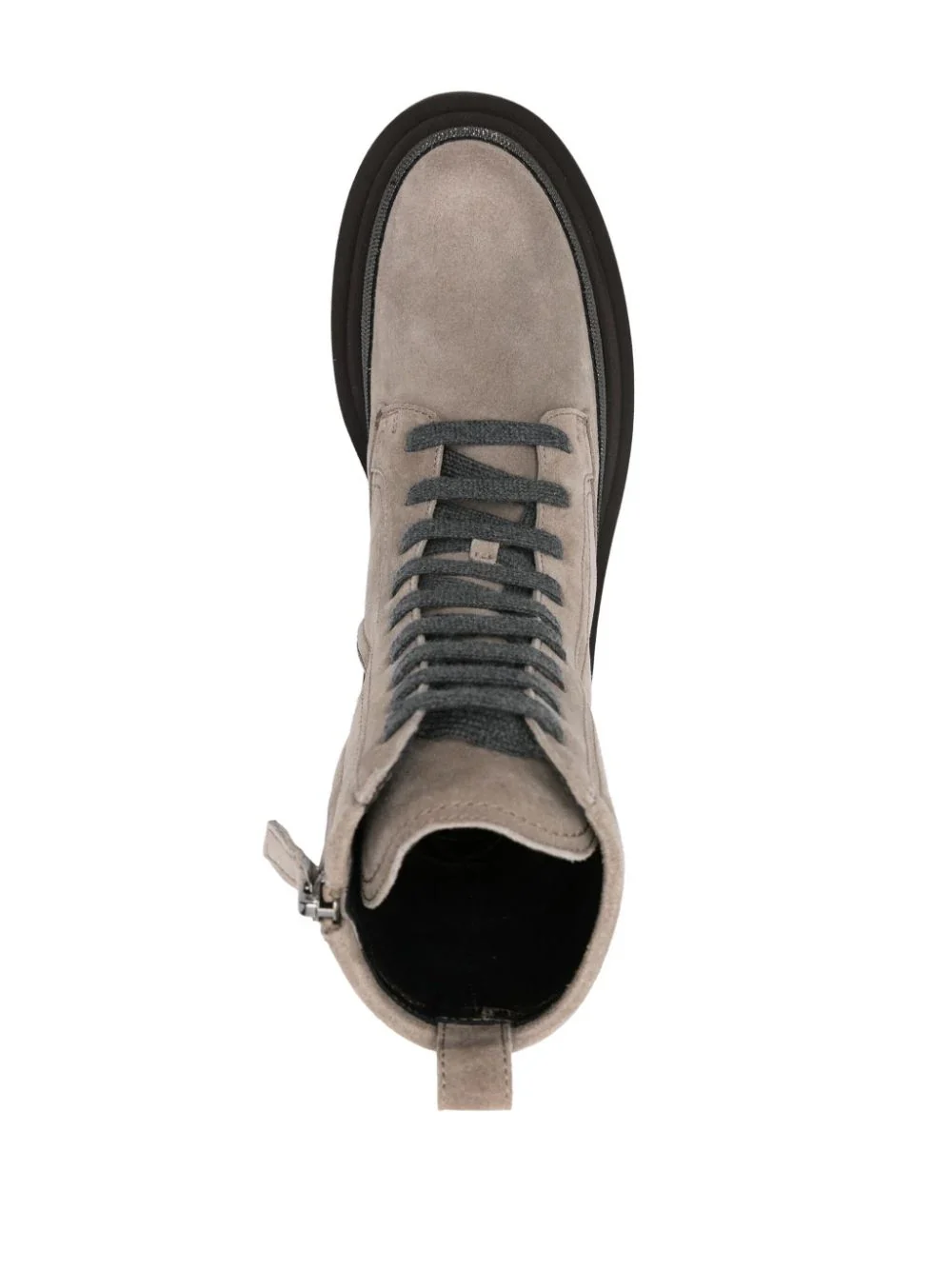 Brunello Cucinelli Women Monili Suede Boots Beige - Image 5