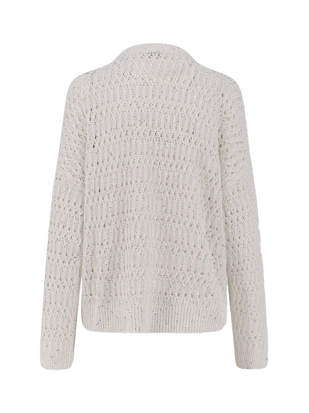 Brunello Cucinelli Open Knit Sweater L beige - Image 2