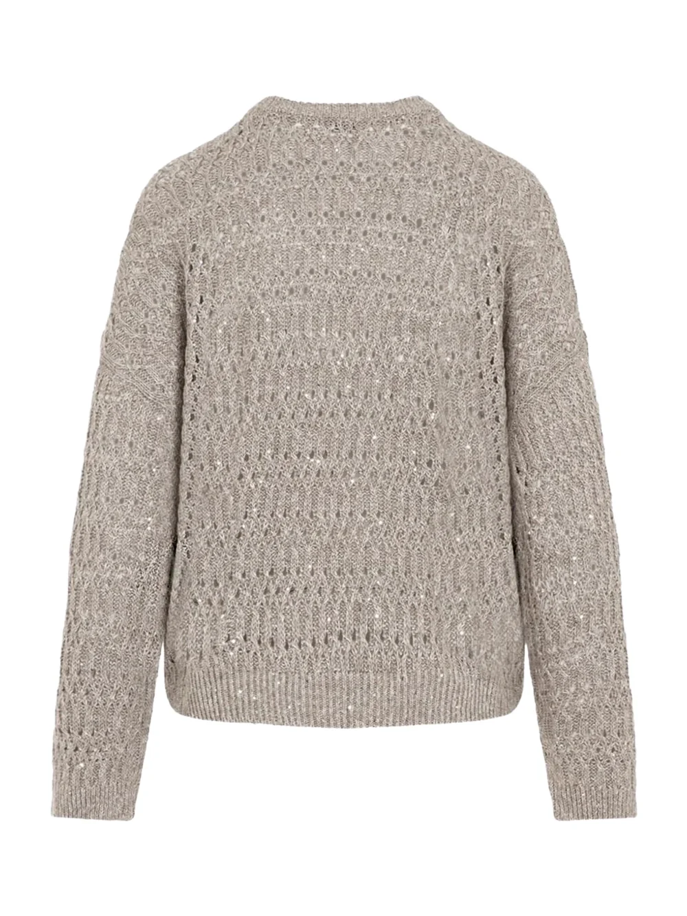 Brunello Cucinelli Open Knit Sweater Taupe - Image 2