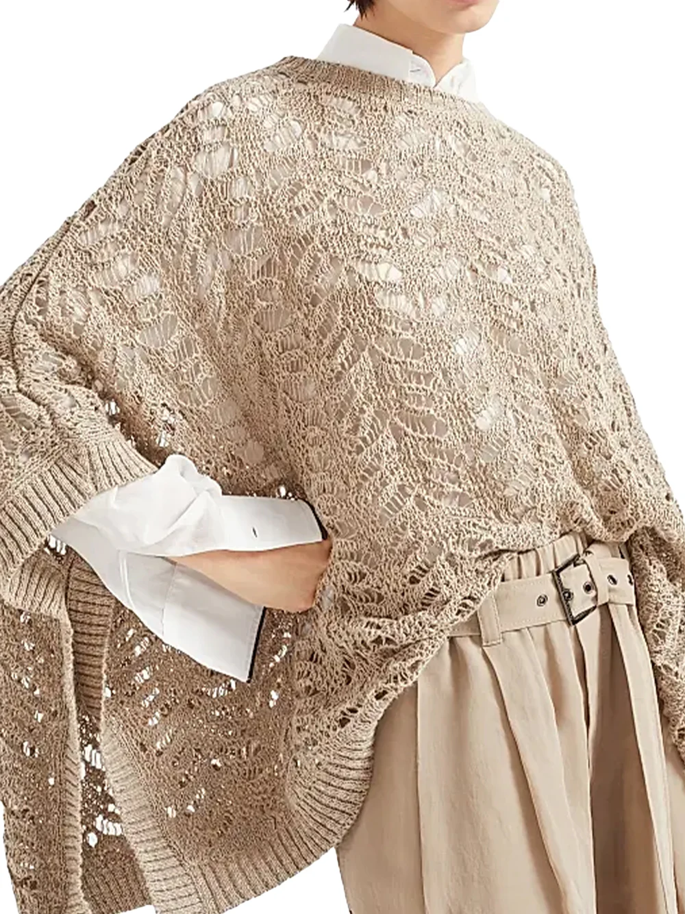 Brunello Cucinelli poncho Beige - Image 7