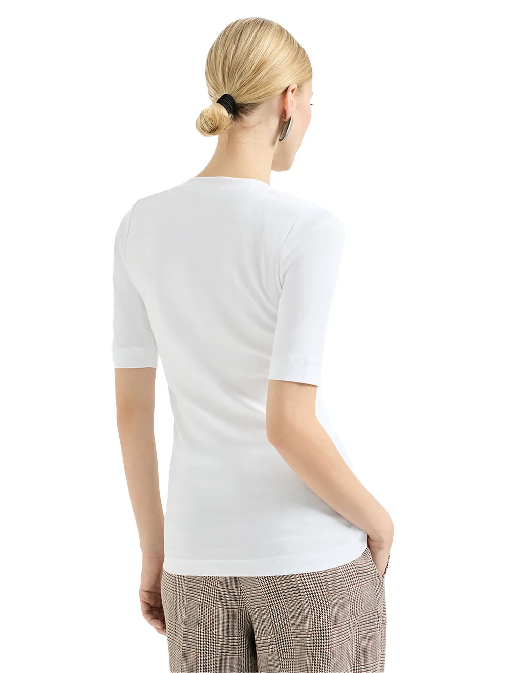 Brunello Cucinelli V-neck Embellished T-shirt White - Image 6