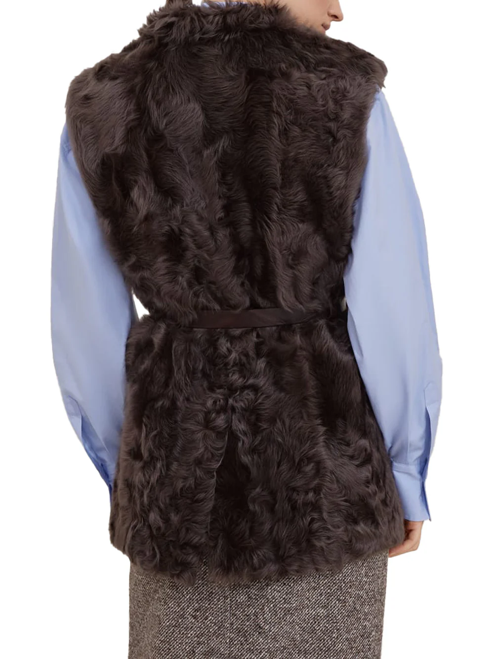 Brunello Cucinelli Women shearling vest Rust brown - Image 6